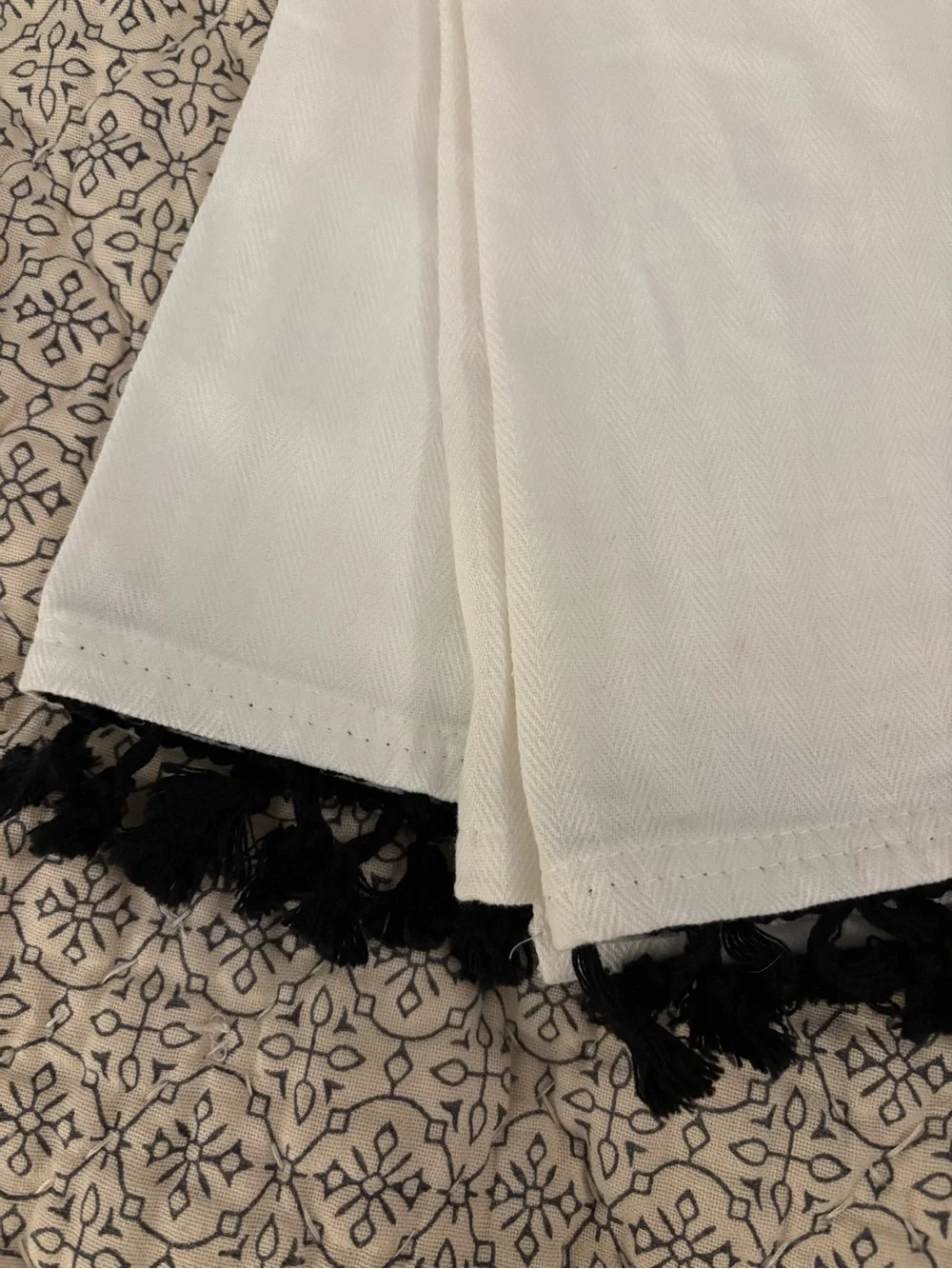 Three sets of 2 dish towels. Minimalist black and white.
